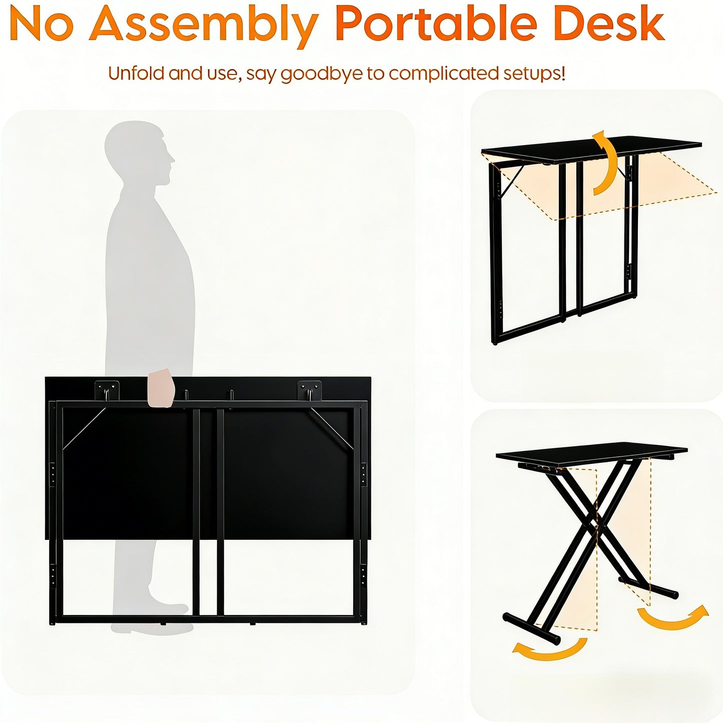 No-Assembly Foldable Portable Desk