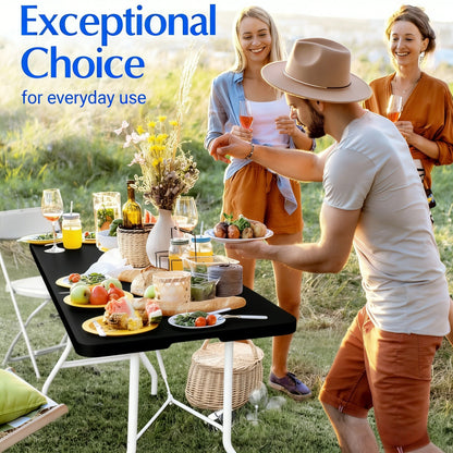 Foldable Portable Outdoor/Indoor Table (300Lbs Load Capacity)