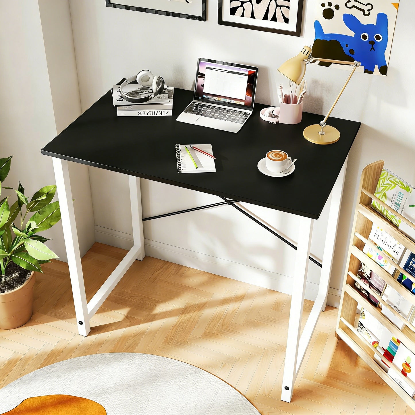 Sturdy X-Structure Office Desk (265Lbs Load Capacity)