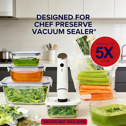 3-Piece Glass Vacuum Seal Food Storage Containers